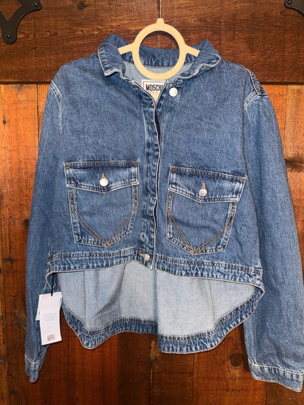 Moschino Light Blue Denim Jeans Label Detail